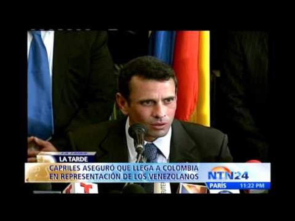 "Estamos en la lucha por la verdad y por la transparencia": Capriles en su visita a Colombia