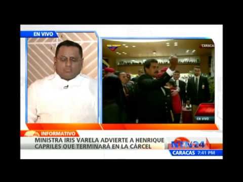Diputado opositor señala que Iris Varela no tiene elementos de juicio para amenazar a Capriles