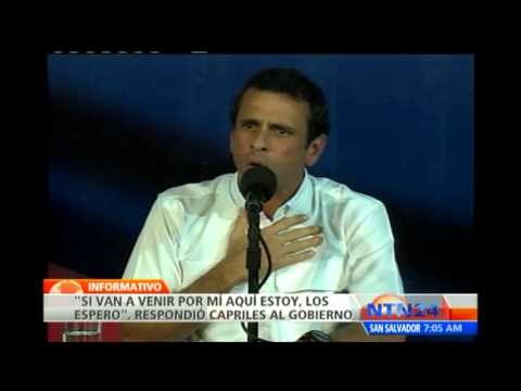 ¿Quieren venir por mí? Aquí estoy, los espero : Capriles a ministra venezolana Iris Varela