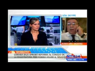Diputado opositor habla para NTN24 sobre la aprobación de una reforma a la justicia en Argentina