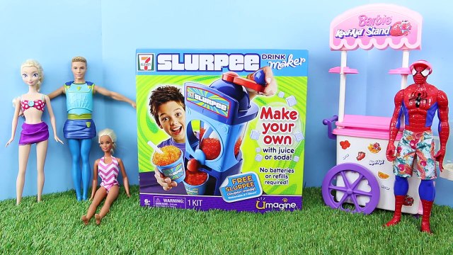 SLURPEE MAKER Seven Eleven Drinks Taste Test + Sweet Treats Soda Toy by DisneyCarToys
