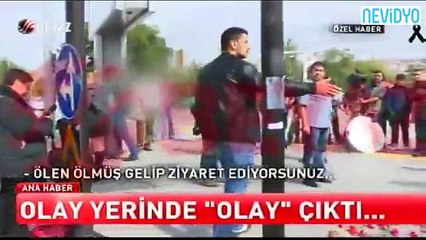 Anma alanındaki karanfilleri tekmeleyen saldırgana linç girişimi