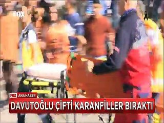 Ahmet Davutoğlu ve eşi Ankara Garına Koruma ordusuyla gitti karanfiller bıraktı