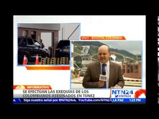 Inician honras fúnebres de familia colombiana asesinada en Túnez