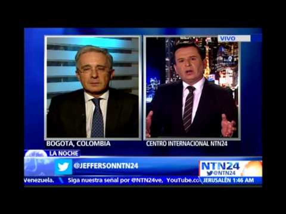 “Las FARC están incursas en múltiples crímenes de guerra”: expresidente Álvaro Uribe en NTN24