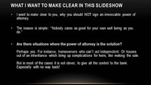 Irrevocable power of attorney