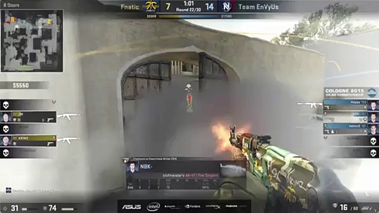 $250,000 CS: GO Tournament: Fnatic KRIMZ 1 vs. 3 EnVyUs Clutch, The Game Saving Round