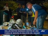 Hallan restos humanos en una funda de basura en el Malecón del Salado