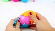 Play Doh surprise eggs Peppa Pig My little pony squinkies shopkins kids Toys