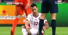 Marek Suchy Gets Red Card Horror Foul on Memphis Depay - Euro 2016 Qualifiers -13.10.2015