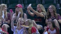 Sorority girls at a baseball game