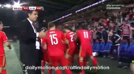 Aaron Ramsey Great Goal - Wales 1-0 Andorra - Euro 2016 - 13.10.2015