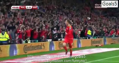 Aaron Ramsey Goal Wales 1 - 0 Andorra Euro Qualifications 13-10-2015