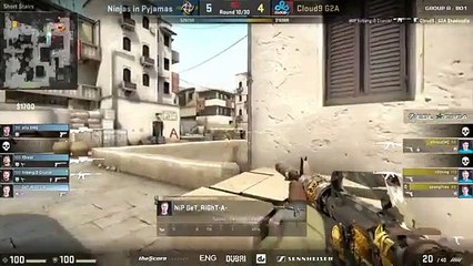 Cloud9 Shroud 4k with 1 vs 3 against NiP at ESL ESEA Pro League Dubai Invitational