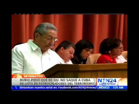 Senador Marco Rubio pidió no sacar a Cuba de la lista de patrocinadores del terrorismo