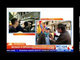Venezolanos protestan en España por exposición que muestra logros del régimen chavista