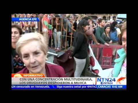 Uruguayos despiden a José Mujica del poder con multitudinaria concentración
