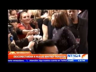 Hija de Whitney Houston será desconectada en aniversario de la muerte de su madre