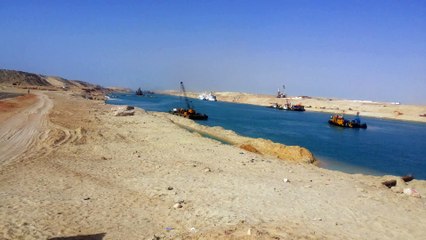 مشهد عام لقناة السويس الجديدة أبريل 2015