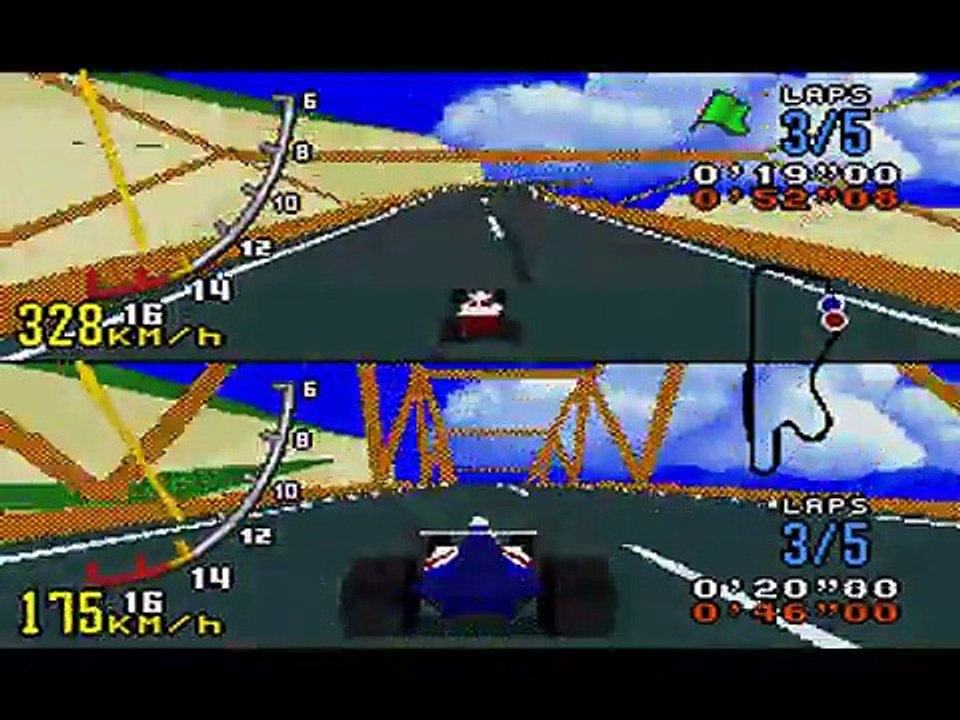 2 PLAYERS VS   VIRTUA RACING (SEGA MEGADRIVE  GENESIS) UGP VS DAVID