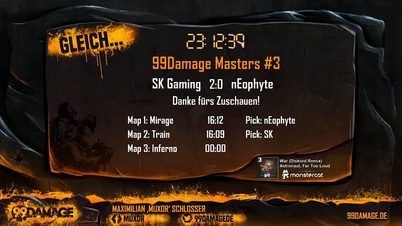 99DAMAGE Masters mit Mux0r - German Stream (REPLAY) (2015-10-13 23:12:08 - 2015-10-13 23:16:12)