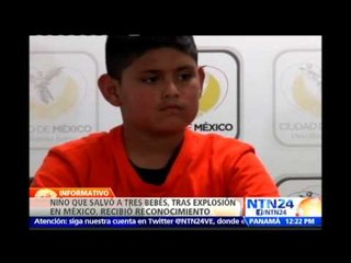 Reconocimiento a 'niño héroe' en México que ayudó a víctimas de la explosión en hospital infantil