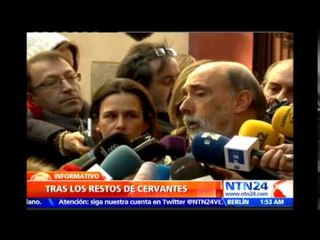Comienzan a extraer restos de la cripta donde se presume reposa el cuerpo de Miguel de Cervantes