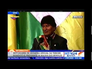 Morales jura tercer mandato como presidente