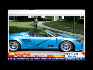 Polémica en las redes sociales por foto de Obama con carro lujoso