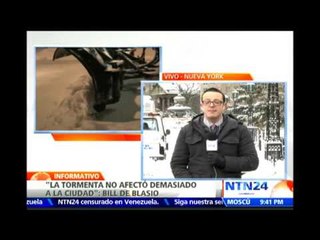 Alcalde de Nueva York afirma que lo peor de la tormenta de nieve "ya ha pasado"