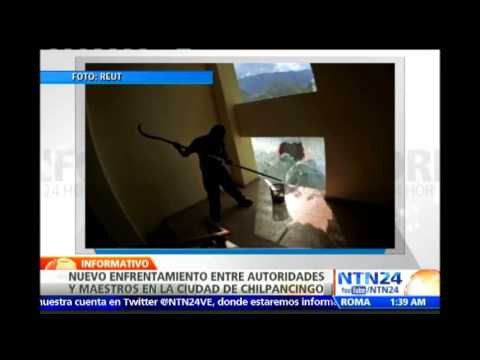 Protestas de familiares de estudiantes desaparecidos en Iguala terminó con enfrentamientos