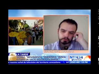 Periodista explica los objetivos del naciente movimiento 'Queremos' en Brasil