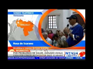 Esposa de Enzo Scarano habla sobre el estado de salud del opositor venezolano