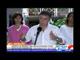 Presidente Santos se reunirá con negociadores de paz para 