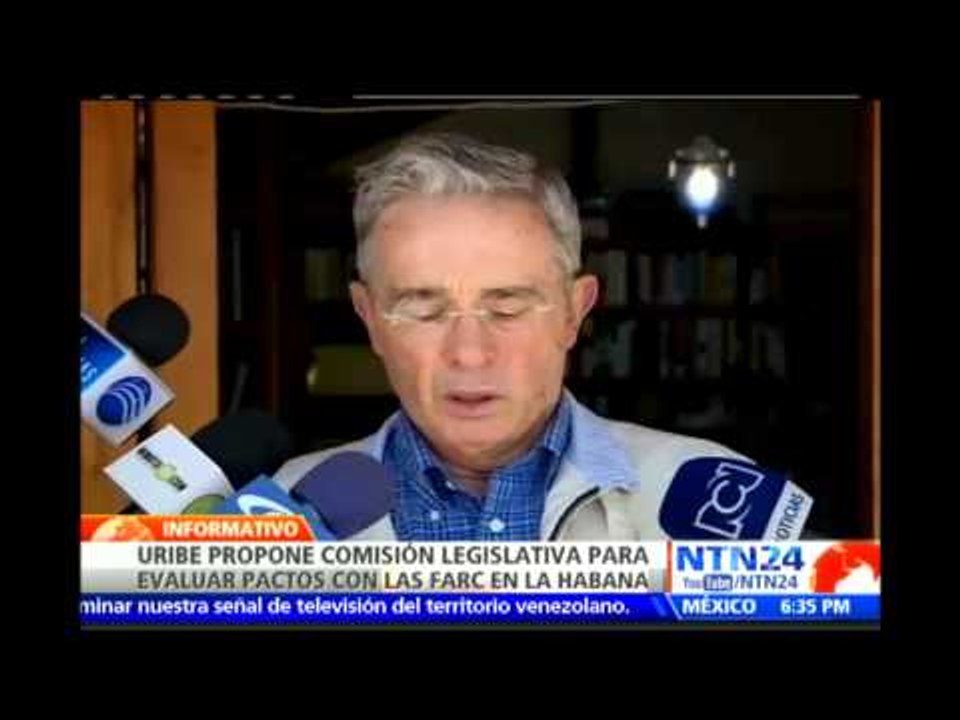 Uribe propone crear cargos "transitorios" que evalúen al Gobierno colombiano y a las FARC