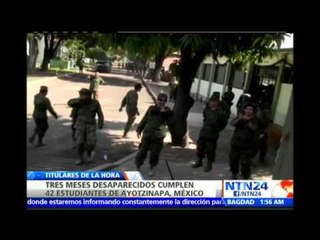 Marchas por el tercer mes de la desaparición de los estudiantes en México terminan en protesta