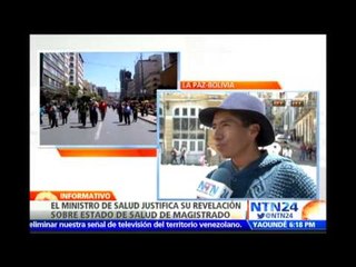 Polémica en Bolivia por declaraciones de ministro de Salud contra el magistrado Gualberto Cusi