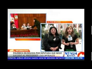 "Ni que el pdte. Morales fuera rey al cual los vasallos tienen que inclinarse": diputada boliviana