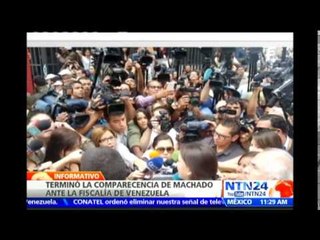 Termina comparecencia María Corina Machado ante la Fiscalía: es imputada por presunta conspiración