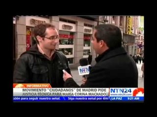 Movimiento ‘Ciudadanos’ pide justicia técnica para María Corina Machado desde Madrid