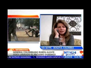 "Liberar a los secuestrados es un gesto de voluntad de paz": Esposa del general Rubén Alzate