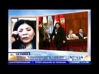 "No darle la mano a Evo Morales fue un momento de protesta a un régimen totalitario": Diputada