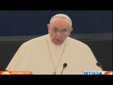 Papa Francisco reclama en Parlamento Europeo políticas solidarias con pobres e inmigrantes ilegales
