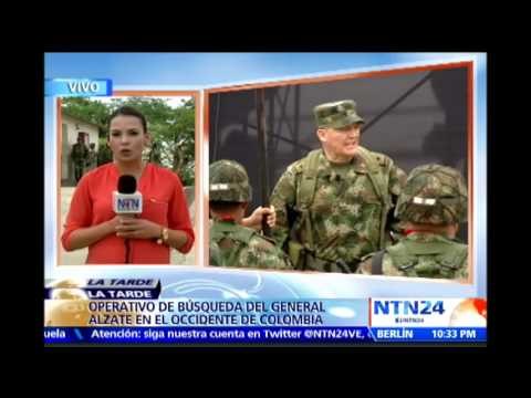 Operativo de búsqueda se adelanta en el occidente de Colombia tras secuestro de General Alzate