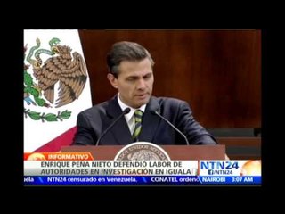 Peña Nieto defiende a autoridades y advierte uso de la fuerza ante protestas por desaparecidos