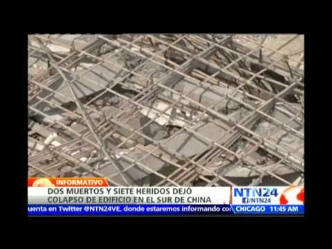 Colapso de un edificio en China deja dos muertos y siete heridos