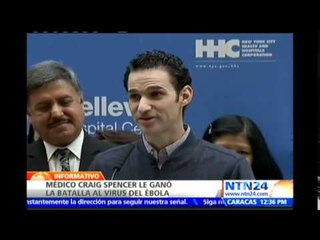 "Nueva York está libre de Ébola": alcalde de NY de tras presentar al médico que superó la enfermedad