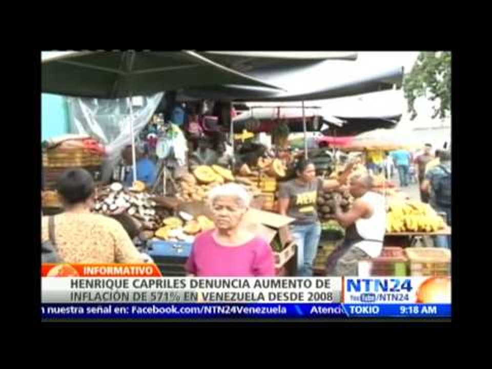 Henrique Capriles denuncia que la inflación en Venezuela aumentó en un 571% desde 2008