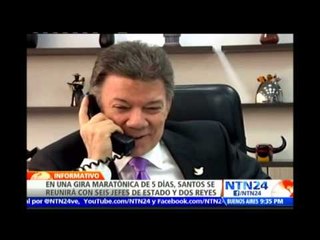 Presidente Santos inicia gira europea en Madrid para lograr apoyo al posconflicto en Colombia