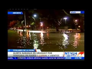 Alerta naranja en Uruguay por lluvias que dejan numerosos daños